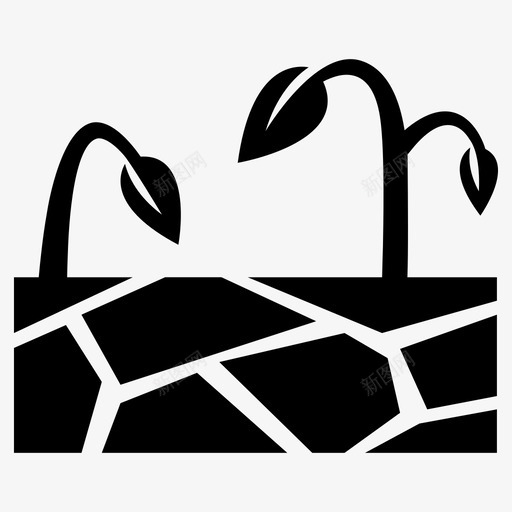 干旱灾难预报图标svg_新图网 https://ixintu.com 天气 干旱 灾难 萌芽 预报