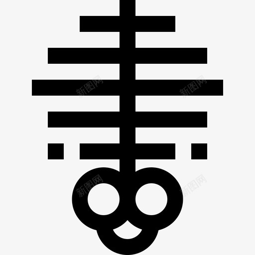 肋骨身体和健康线性图标svg_新图网 https://ixintu.com 线性 肋骨 身体和健康