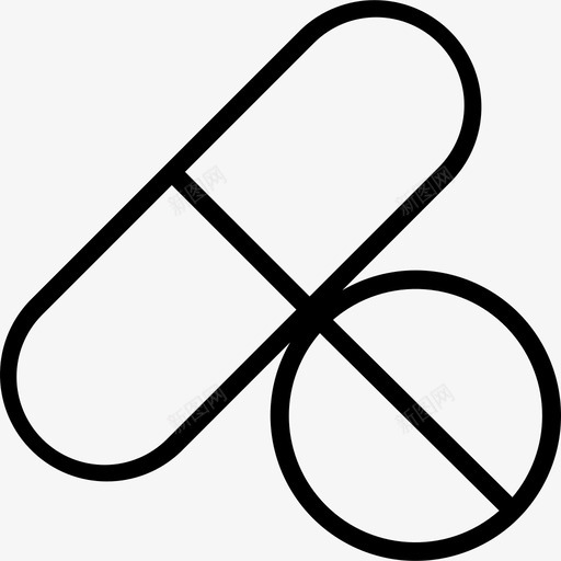 药片保健5线性图标svg_新图网 https://ixintu.com 保健5 线性 药片