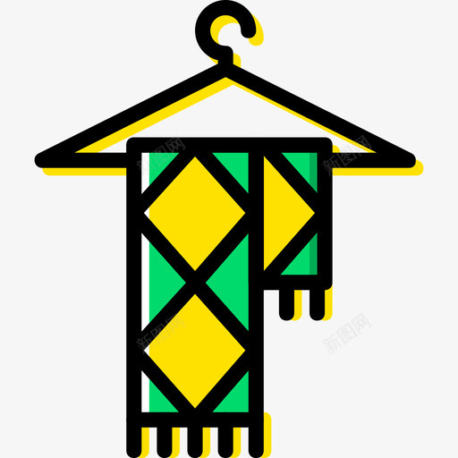 围巾男士配件4黄色图标svg_新图网 https://ixintu.com 围巾 男士配件4 黄色