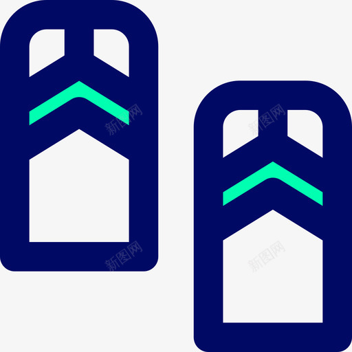 凉鞋日式3绿影图标svg_新图网 https://ixintu.com 凉鞋 日式3 绿影