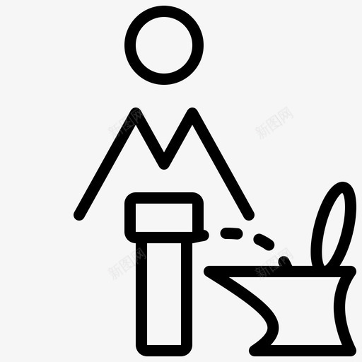 男用小便器浴室男式图标svg_新图网 https://ixintu.com 卫生间 浴室 男式 男用小便器