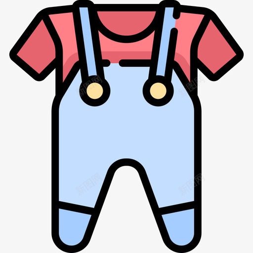 睡衣孕妇装2线性颜色图标svg_新图网 https://ixintu.com 孕妇装2 睡衣 线性颜色