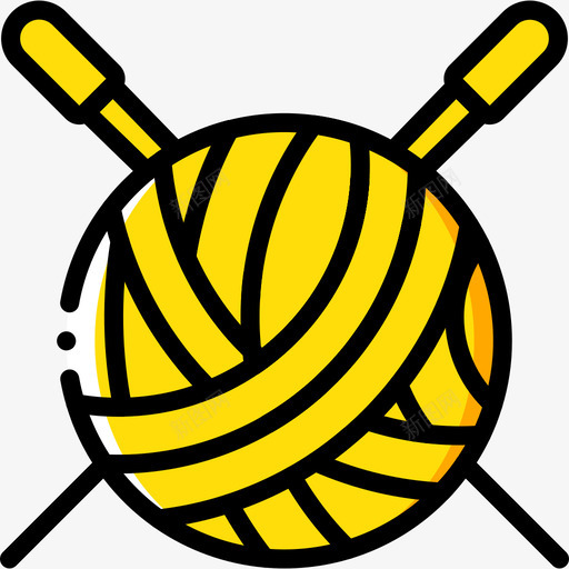针织休闲14黄色图标svg_新图网 https://ixintu.com 休闲14 针织 黄色