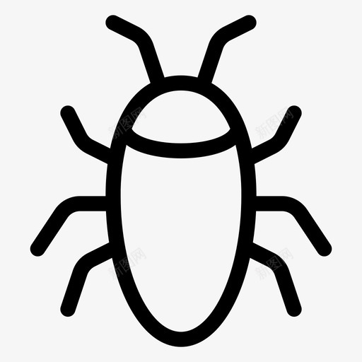 蟑螂虫子昆虫图标svg_新图网 https://ixintu.com 2018年10月18日 害虫 昆虫 虫子 蟑螂
