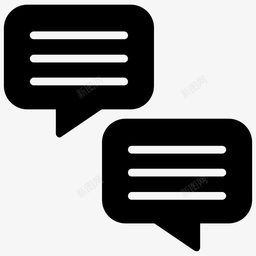 短信聊天交流图标svg_新图网 https://ixintu.com 交流 对话 短信 聊天 项目管理字形图标