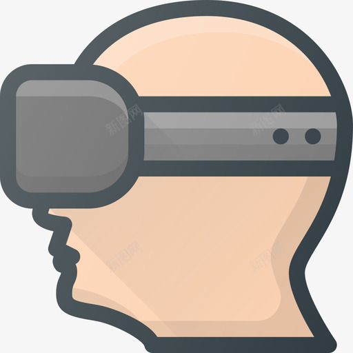 Ar眼镜虚拟现实21线性颜色图标svg_新图网 https://ixintu.com Ar眼镜 线性颜色 虚拟现实21