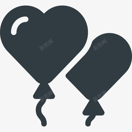 心气球爱43填充图标svg_新图网 https://ixintu.com 填充 心气球 爱43