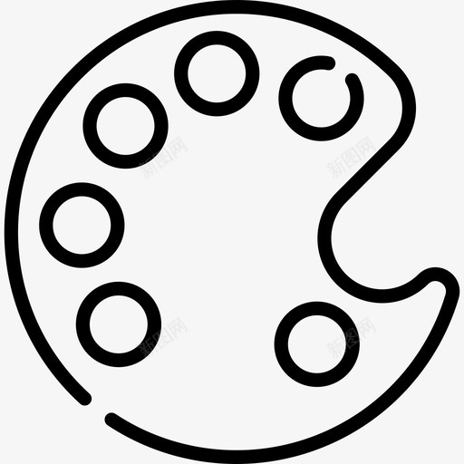 油漆调色板运动61线性图标svg_新图网 https://ixintu.com 油漆调色板 线性 运动61