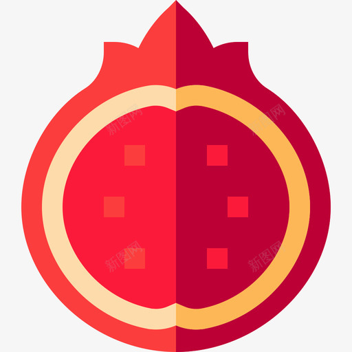 石榴热带平坦图标svg_新图网 https://ixintu.com 平坦 热带 石榴