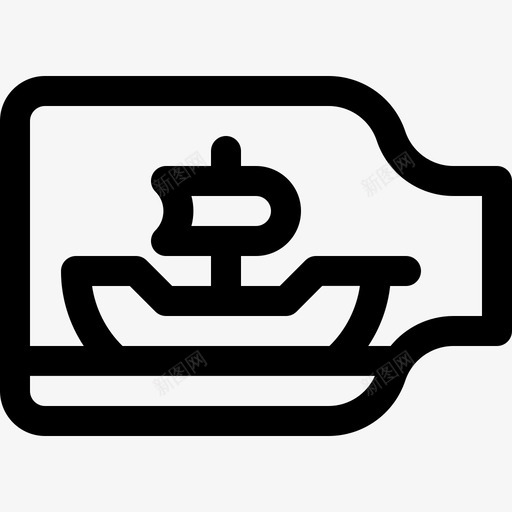装在瓶子里海盗24直系图标svg_新图网 https://ixintu.com 海盗24 直系 装在瓶子里