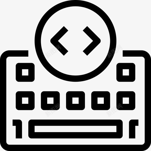 代码编程24线性图标svg_新图网 https://ixintu.com 代码 线性 编程24
