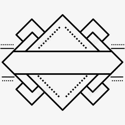 装饰艺术模板优雅的几何图形图标svg_新图网 https://ixintu.com 优雅的几何图形 复古设计 徽章标识 模板 装饰艺术 装饰艺术复古框架和设计元素