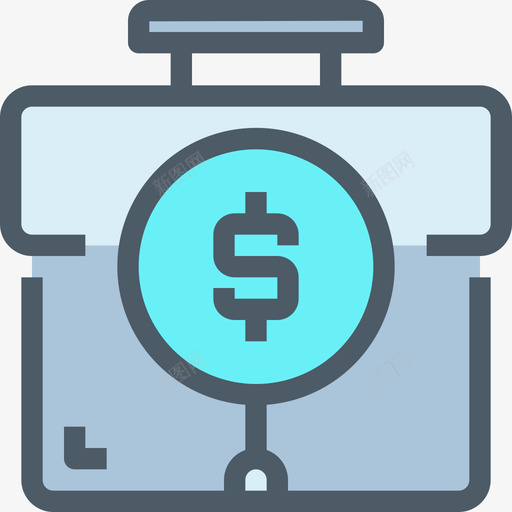 手提箱银行和金融线性颜色图标svg_新图网 https://ixintu.com 手提箱 线性颜色 银行和金融