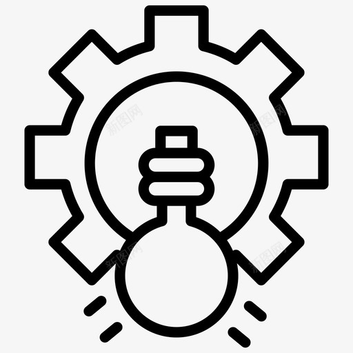 创新创意创意开发图标svg_新图网 https://ixintu.com 创意 创意开发 创意生成 创新 智能解决方案 机器人工程线图标