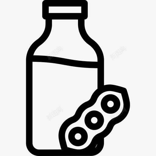 豆浆有机食品4线性图标svg_新图网 https://ixintu.com 有机食品4 线性 豆浆