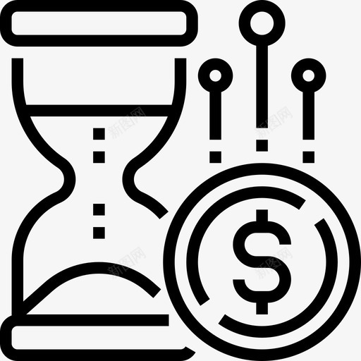 沙漏现代投资直线型图标svg_新图网 https://ixintu.com 沙漏 现代投资 直线型