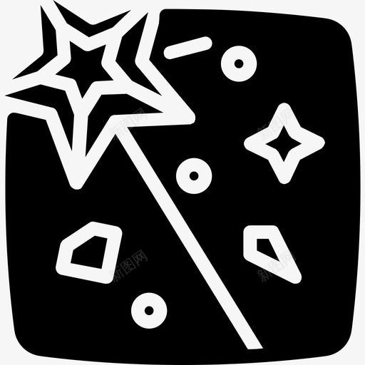 魔杖万圣节56填充图标svg_新图网 https://ixintu.com 万圣节56 填充 魔杖