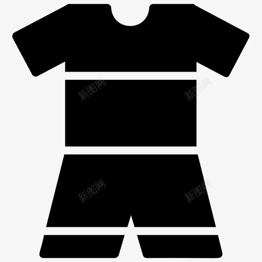 服装球员制服短裤图标svg_新图网 https://ixintu.com t恤 服装 球员制服 短裤 网球元素字形图标 运动服