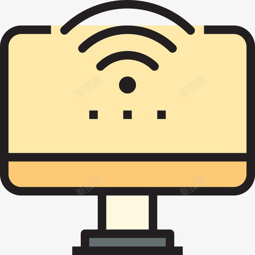 Wifi网络和数据库线性颜色图标svg_新图网 https://ixintu.com Wifi 线性颜色 网络和数据库