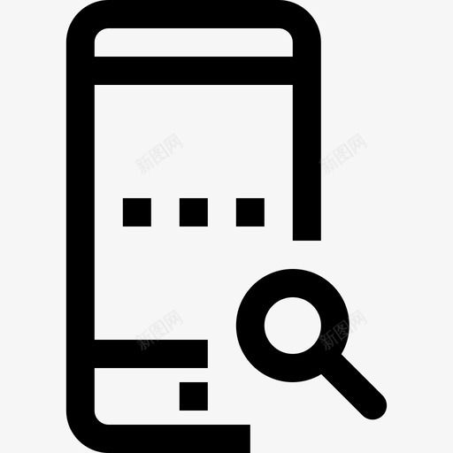 智能手机移动电话4线性图标svg_新图网 https://ixintu.com 智能手机 移动电话4 线性