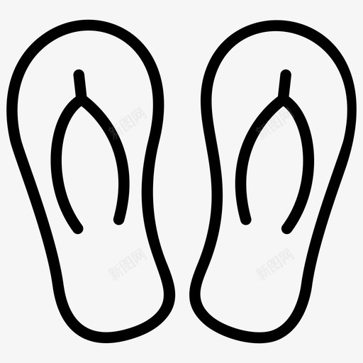 人字拖休闲装鞋类图标svg_新图网 https://ixintu.com 人字拖 休闲装 凉鞋 度假线路图标 鞋子 鞋类