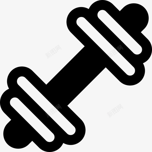 哑铃健康生活方式3填充图标svg_新图网 https://ixintu.com 健康生活方式3 哑铃 填充
