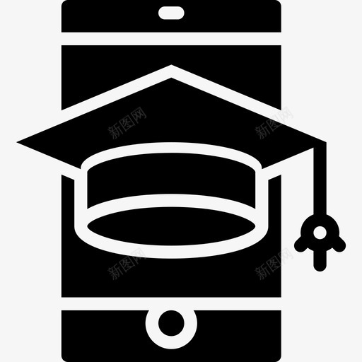 Mortarboardelearning7填充图标svg_新图网 https://ixintu.com Mortarboard elearning7 填充