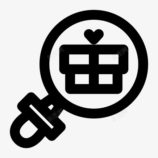 礼品捐赠搜索探索查找图标svg_新图网 https://ixintu.com 探索 查找 礼品捐赠搜索