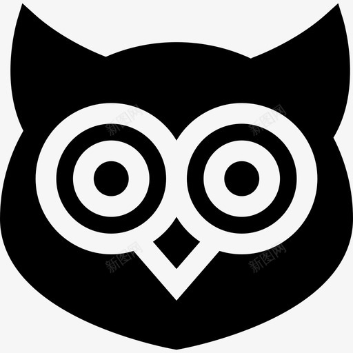 猫头鹰野生动物6填充图标svg_新图网 https://ixintu.com 填充 猫头鹰 野生动物6