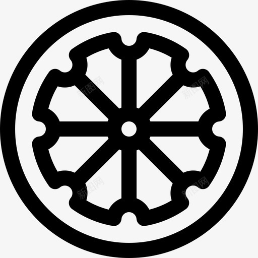 车轮自行车12直线图标svg_新图网 https://ixintu.com 直线 自行车12 车轮