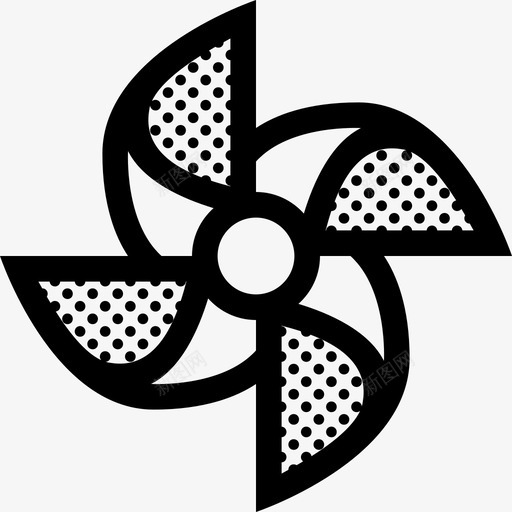 风车磨坊纸图标svg_新图网 https://ixintu.com 圆点 玩具 磨坊 纸 风车