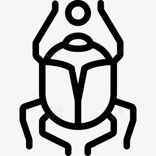圣甲虫文化社区2线性图标svg_新图网 https://ixintu.com 圣甲虫 文化社区2 线性