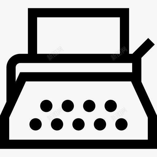 打字机新闻和杂志3直线型图标svg_新图网 https://ixintu.com 打字机 新闻和杂志3 直线型
