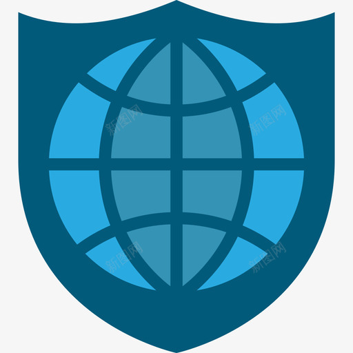 世界数据网络平面图标svg_新图网 https://ixintu.com 世界 平面 数据网络
