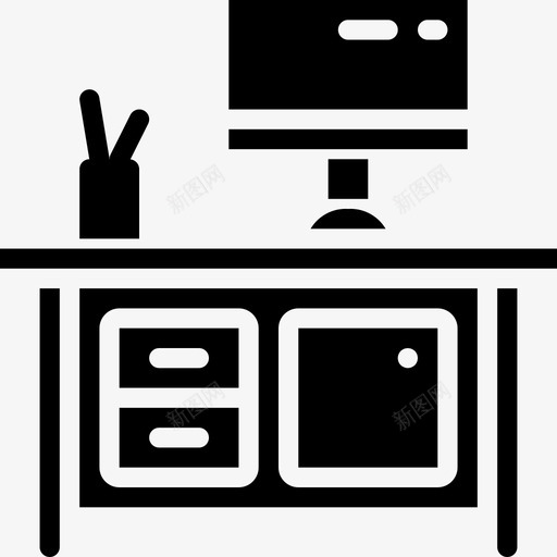 桌子家具59填充图标svg_新图网 https://ixintu.com 填充 家具59 桌子