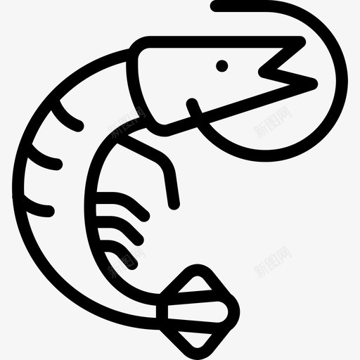 虾美食家直系图标svg_新图网 https://ixintu.com 直系 美食家 虾