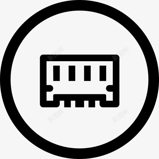 查看内存使用率svg_新图网 https://ixintu.com 查看内存使用率 线性 单色