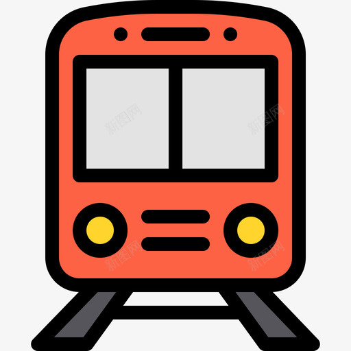 火车城市25线颜色图标svg_新图网 https://ixintu.com 城市25 火车 线颜色