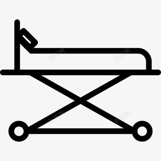 担架3号医生铺直线型图标svg_新图网 https://ixintu.com 3号医生铺 担架 直线型