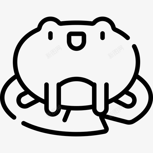 青蛙自然和动物直系图标svg_新图网 https://ixintu.com 直系 自然和动物 青蛙