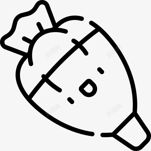 糕点包厨房用具5线状图标svg_新图网 https://ixintu.com 厨房用具5 糕点包 线状