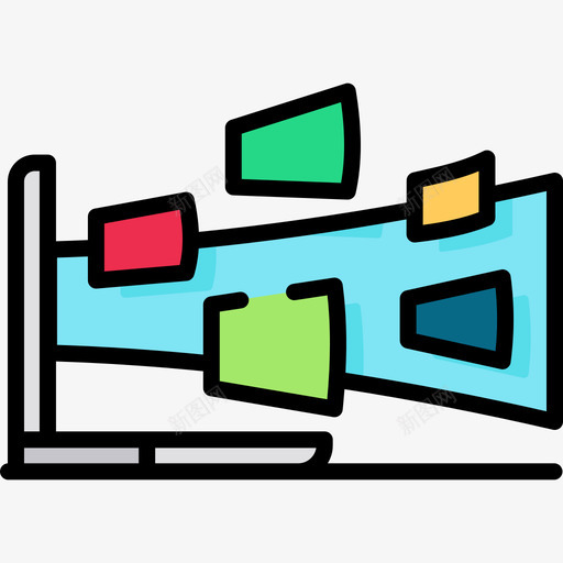 全息图未来技术9线性彩色图标svg_新图网 https://ixintu.com 全息图 未来技术9 线性彩色