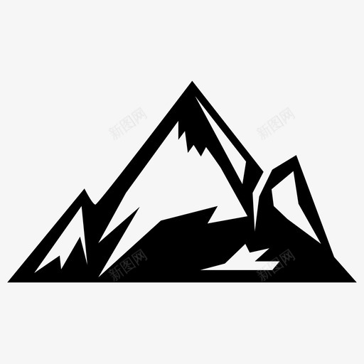 山丘陵区山水图标svg_新图网 https://ixintu.com 丘陵区 山 山体立体图标 山峰 山水 山脉