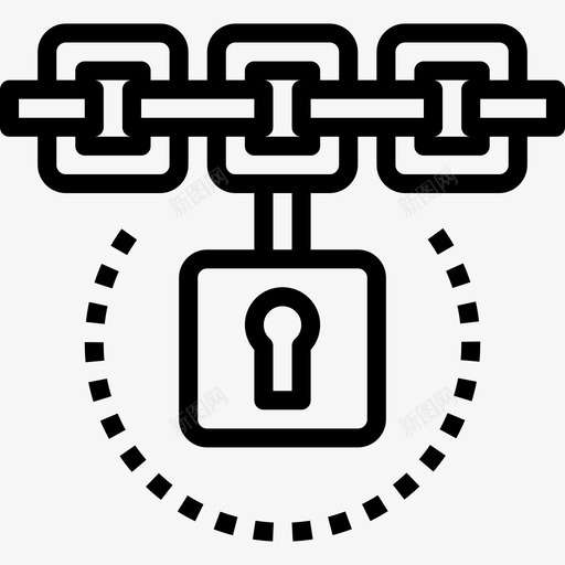 区块链加密货币4线性图标svg_新图网 https://ixintu.com 加密货币4 区块链 线性