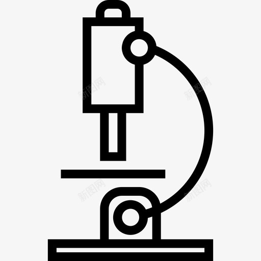 显微镜医疗保健9线性图标svg_新图网 https://ixintu.com 医疗保健9 显微镜 线性