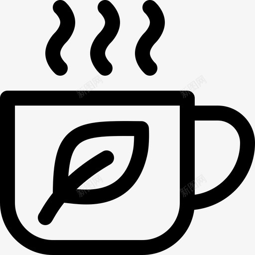 茶药物4线性图标svg_新图网 https://ixintu.com 线性 茶 药物4