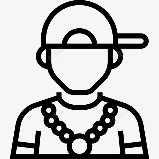 说唱歌手职业直系图标svg_新图网 https://ixintu.com 直系 职业 说唱歌手