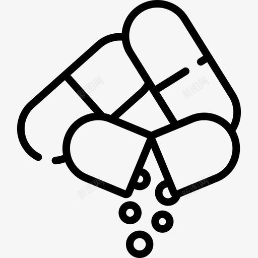 药片24号医院线性图标svg_新图网 https://ixintu.com 24号医院 线性 药片