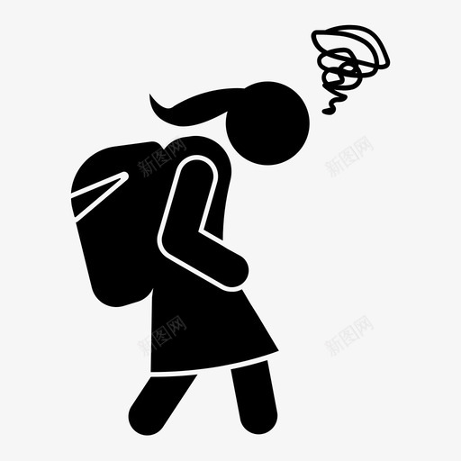 学生无聊悲伤图标svg_新图网 https://ixintu.com 不开心 又回到学校 学生 悲伤 无聊 生病 邋遢